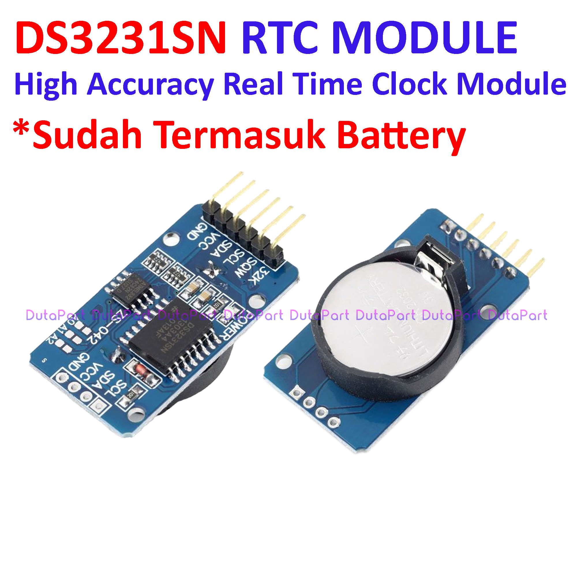 DS3231SN DS3231 SN RTC Module Real Time Clock Module I2C + Battery ...