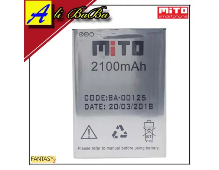 Baterai Handphone Mito A69 Fantasy 3 Ba 00125 Batre Hp Mito A69 Battery Mito Fantasy 3 Batu Mito Ba 00125 Lazada Indonesia
