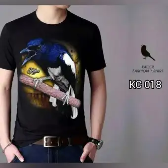 Kaos Distro Keren Terbaru Gambar Burung Kacer 018 Lazada Indonesia