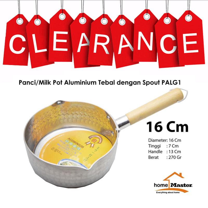 Panci/Milk Pot Aluminium dengan Spout Multifungsi Gagang 1 PALG116 16cm