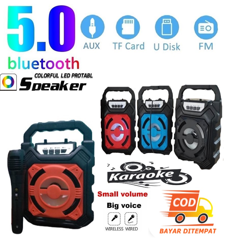 Speaker Bluetooth Portabel Yd 702 03h Super Bass Free Micwith Fm Radio Usb Tf Card Led Light Lazada Indonesia
