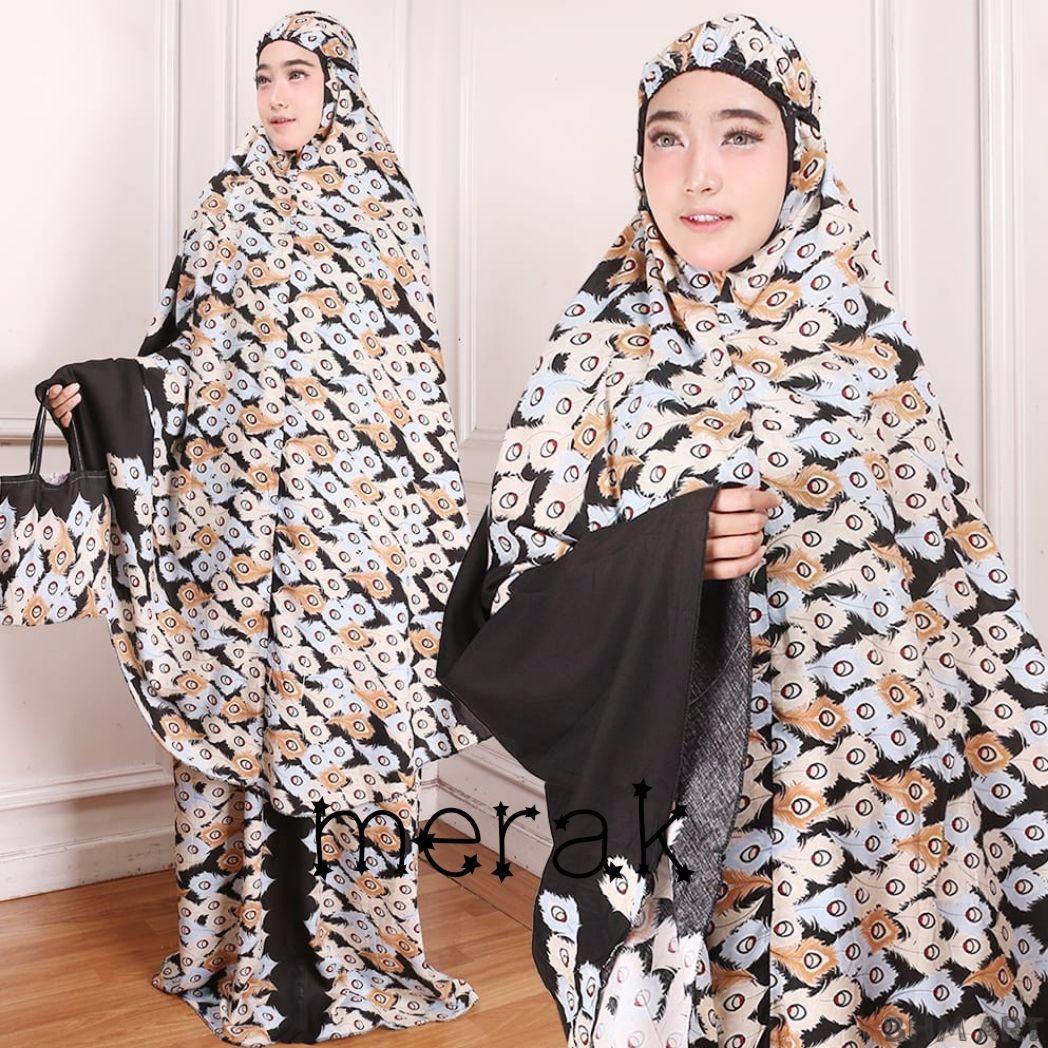 yuna-cod peralatan sholat perlengkapan shalat telengkung set mukenah dewasa baju muslim mukena rayon bali adem mukena batik nadya