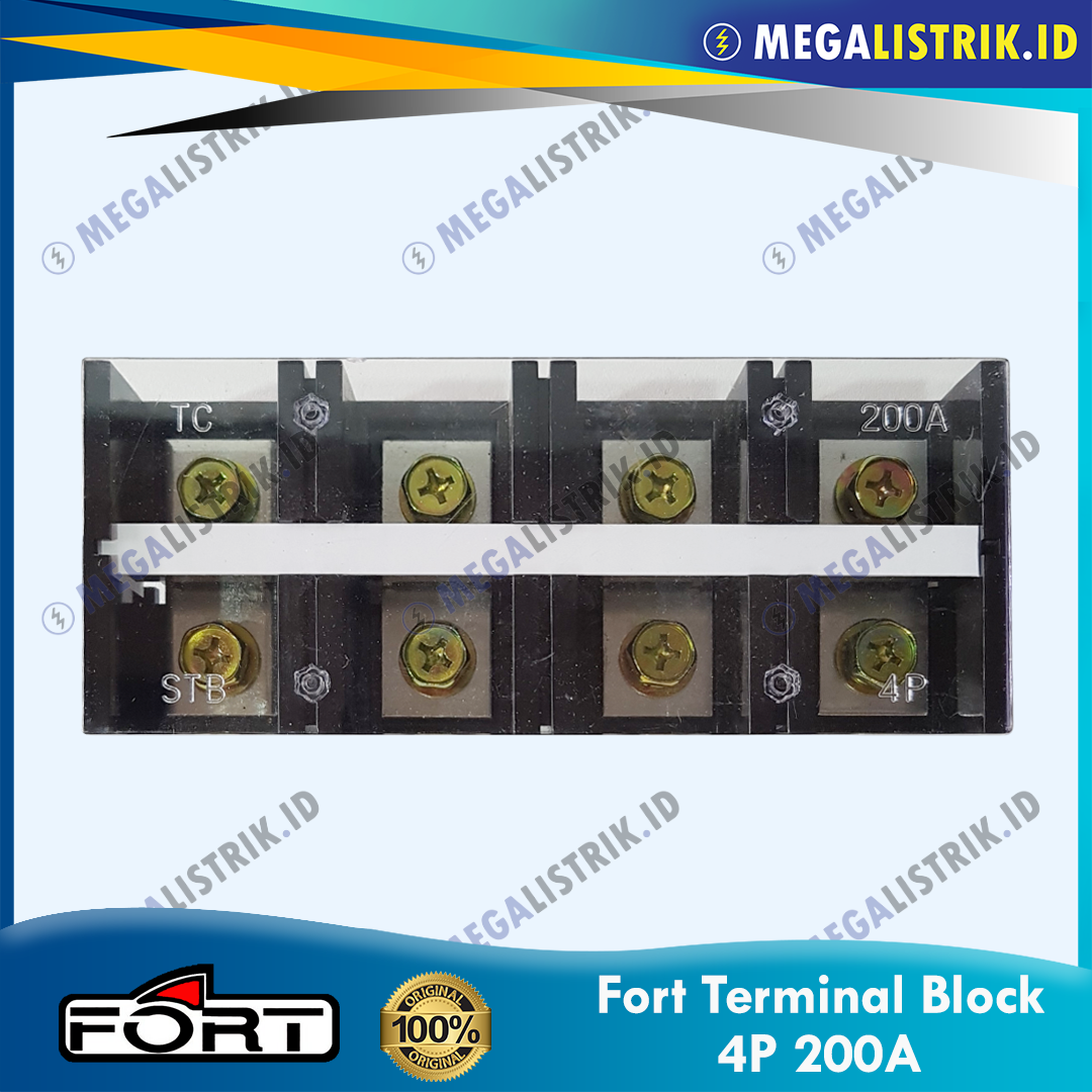 FORT TERMINAL BLOK 4P 200A / TERMINAL BLOK 4 POLE 200 AMPERE / TERMINAL ...