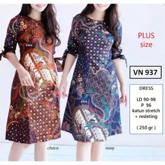 midi dress batik modern