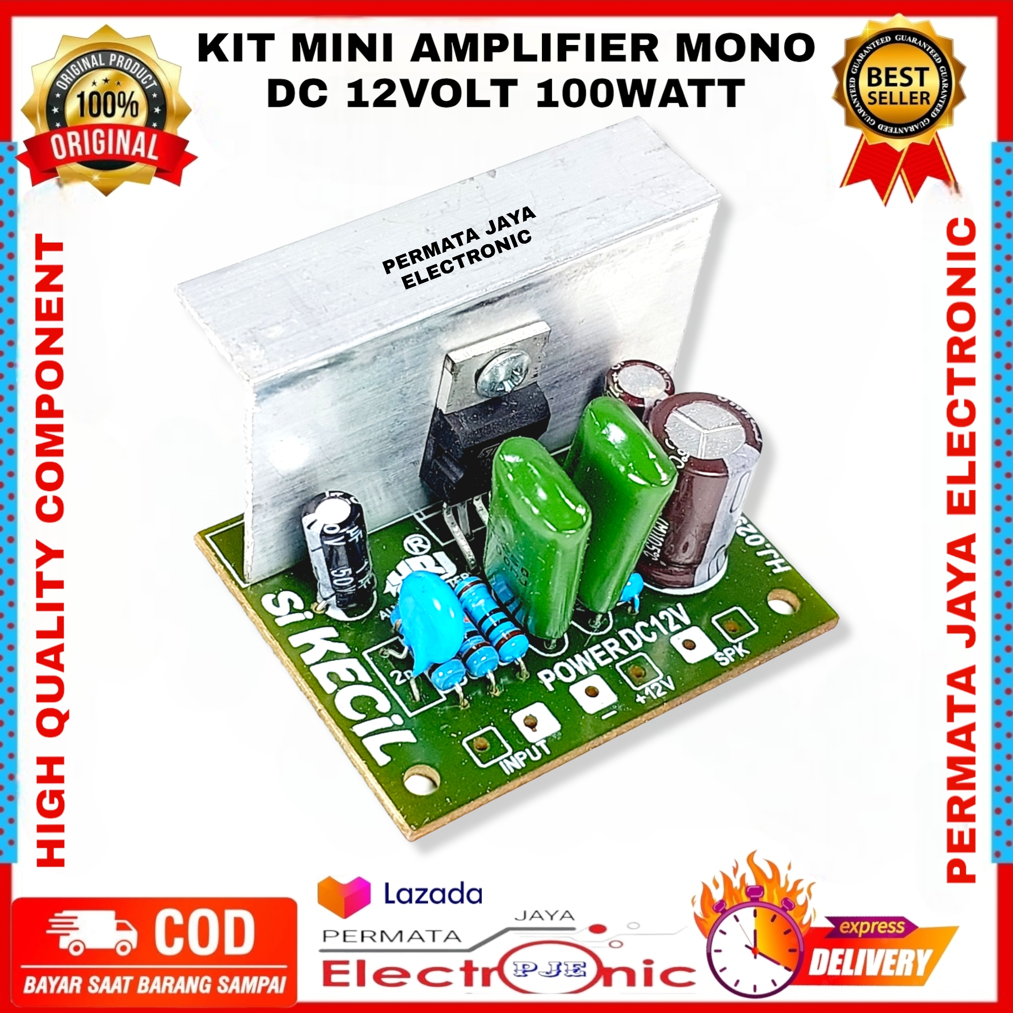 KIT Power Amplifier MINI MONO 12V DC TDA2003 12 VOLT V AMPLIFIER AMPLI TDA 2003 Lazada Indonesia