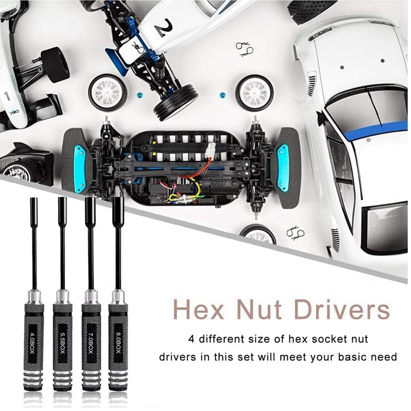 4Pcs Hex Nut Drivers Screw Driver Tools Kit Set For RC Helicopter RC ...