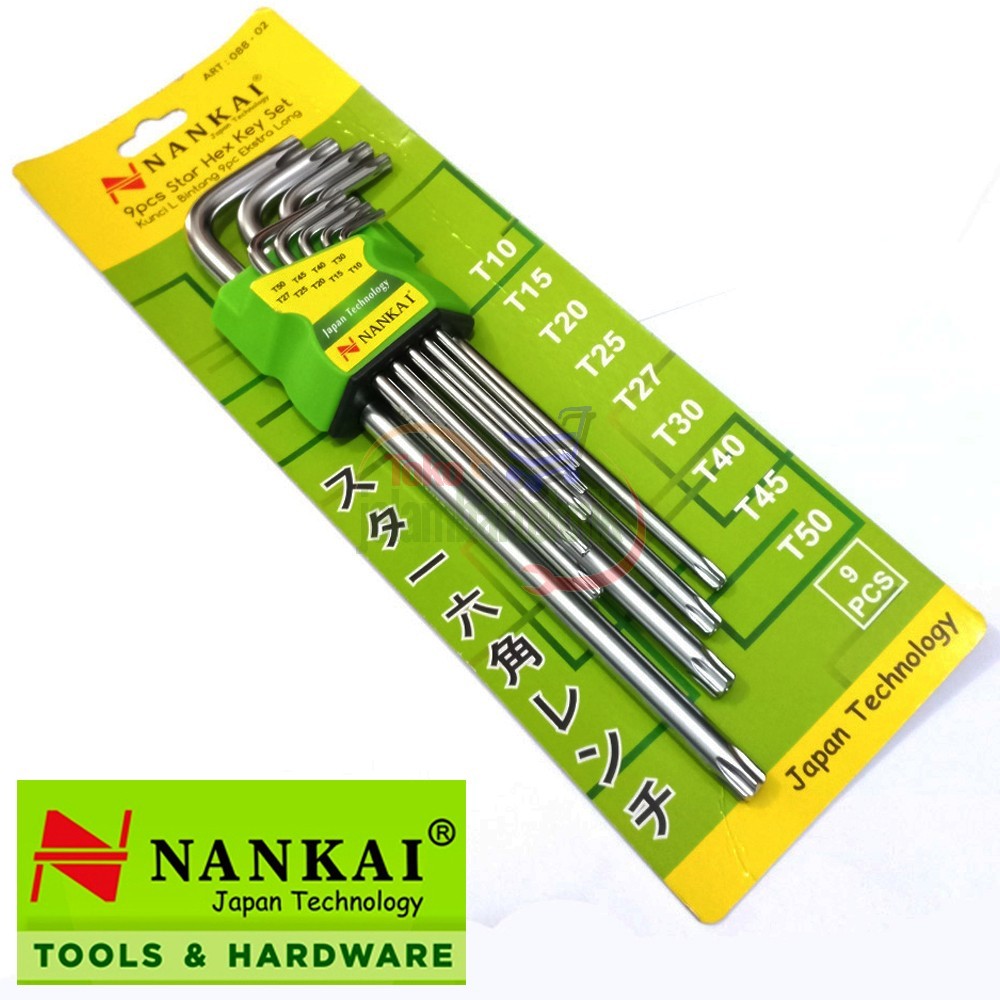 Tekiro L Torx Wrench Set 9Pc Kunci L Bintang Nankai Ext Long Wrench Set tekiro-l-torx-wrench-set-9pc-kunci-l-bintang-nankai-ext-long-wrench-set