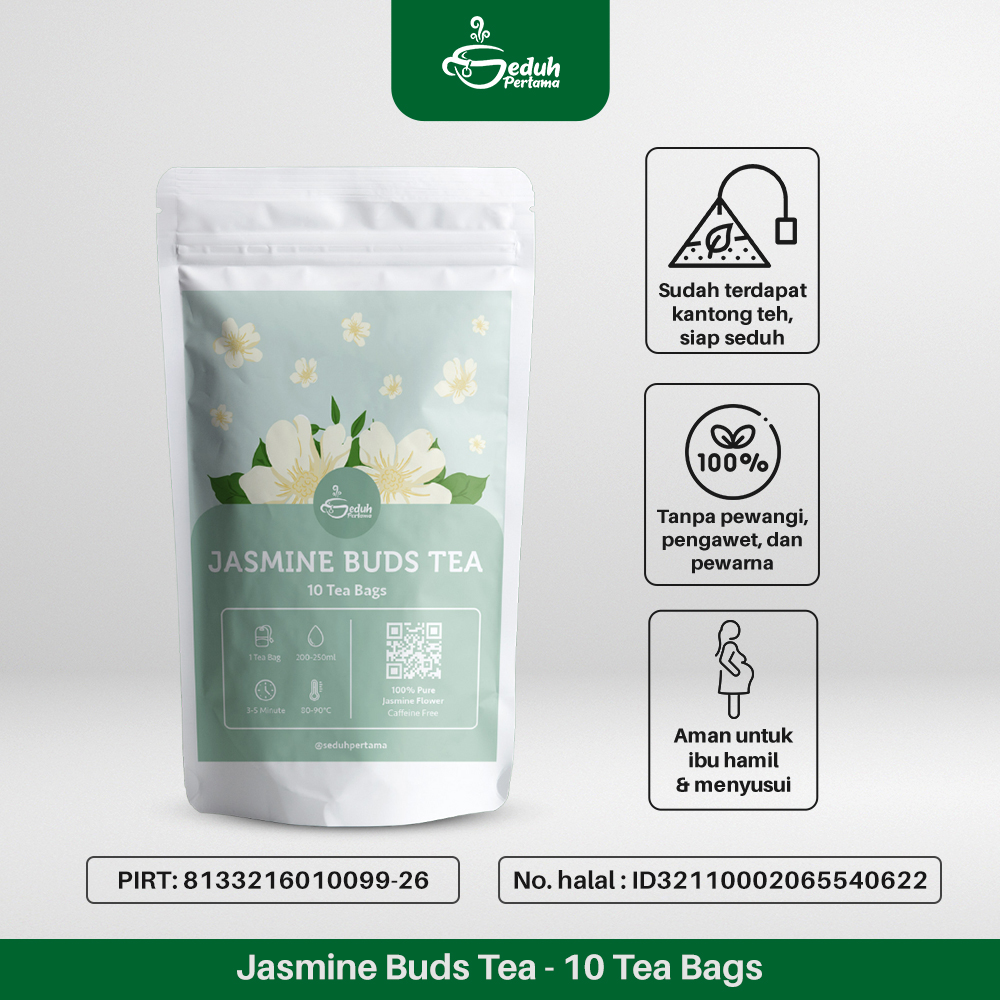 Seduh Pertama 10 Tea Bag Jasmine Buds Tea Flower Tea Siap Seduh