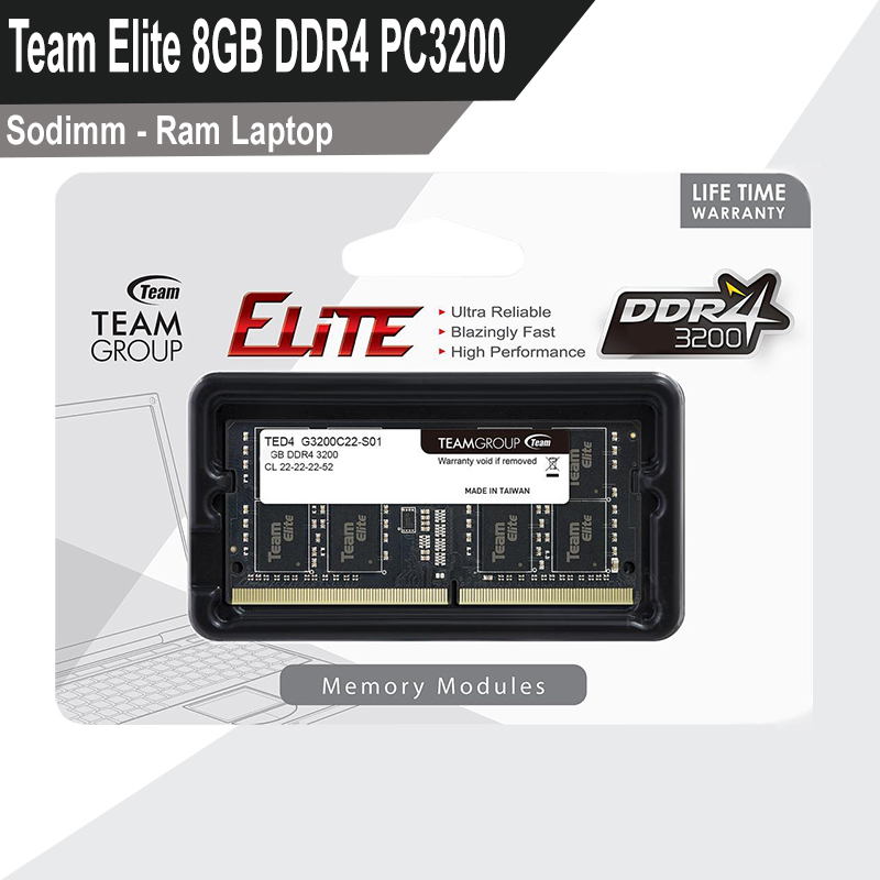 Team Elite Ram Sodimm 16gb Ddr4 Team Elite 8GB DDR4 PC 3200 Sodimm