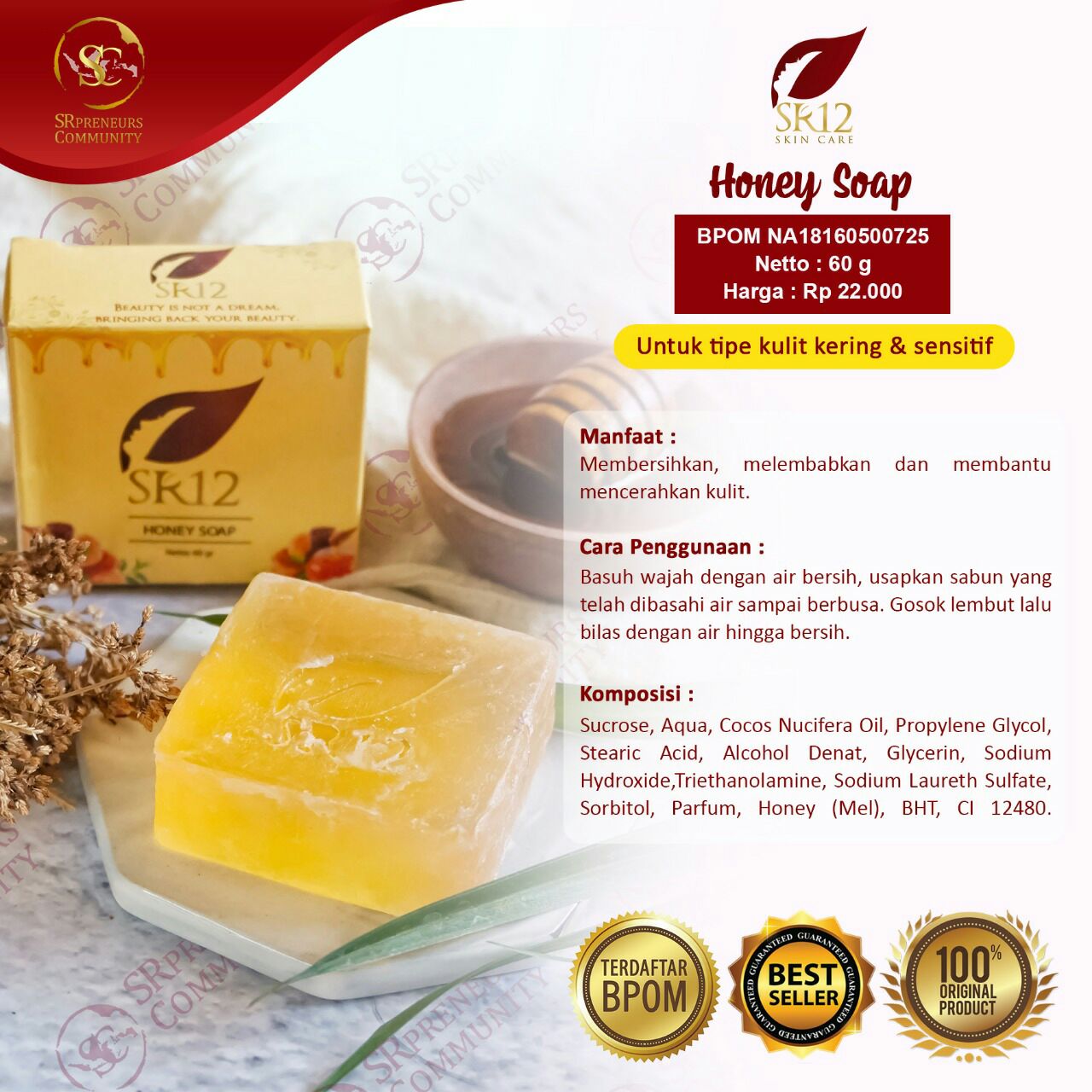 SABUN HERBAL / SABUN WAJAH / SABUN PENCUCI WAJAH / SABUN MADU / SABUN