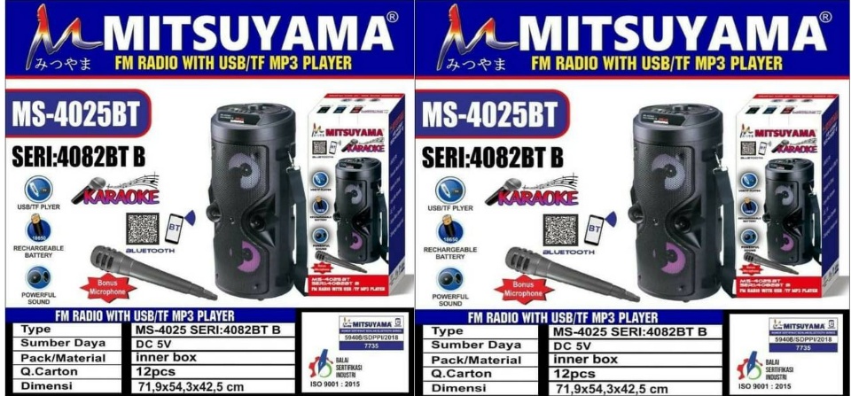 speaker mitsuyama ms 4025bt