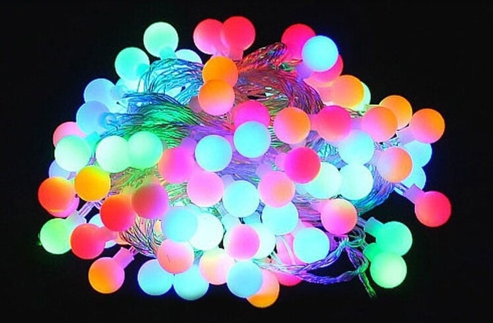Lampu Tumblr LED anggur bulat Rainbow natal 17 Agustus / Lampu Tumbler lebaran idul Fitri Pelangi