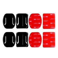 Action Cam 2x Flat & 2x Curved Mounts w/ Adhesive Tapes for SJCAM SJ4000/SJ5000/M10 & GoPro HERO 4/3+/3