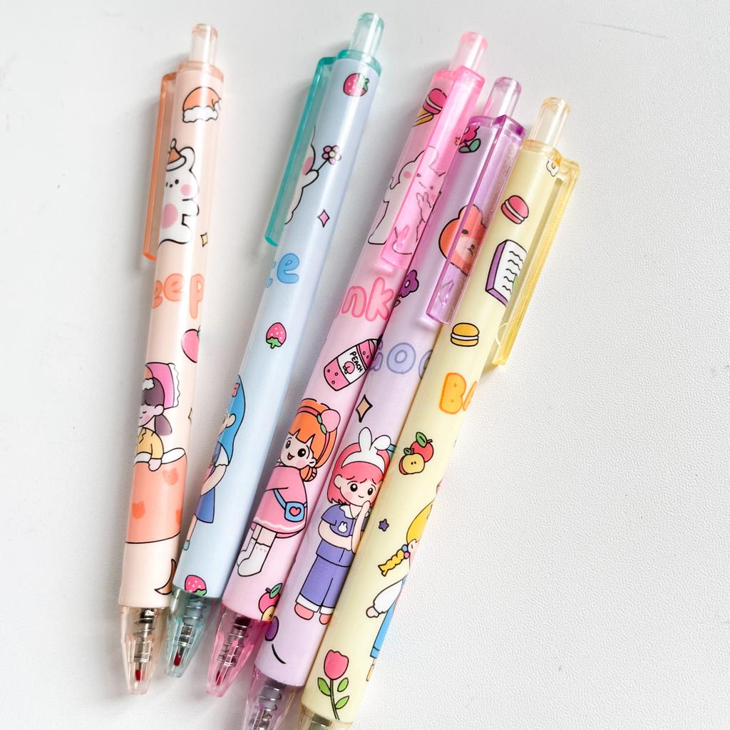 BOLPEN / PEN CETEK MEKANIK CEWEK KARTUN LUCU BOLPEN IMUT PULPEN PENA