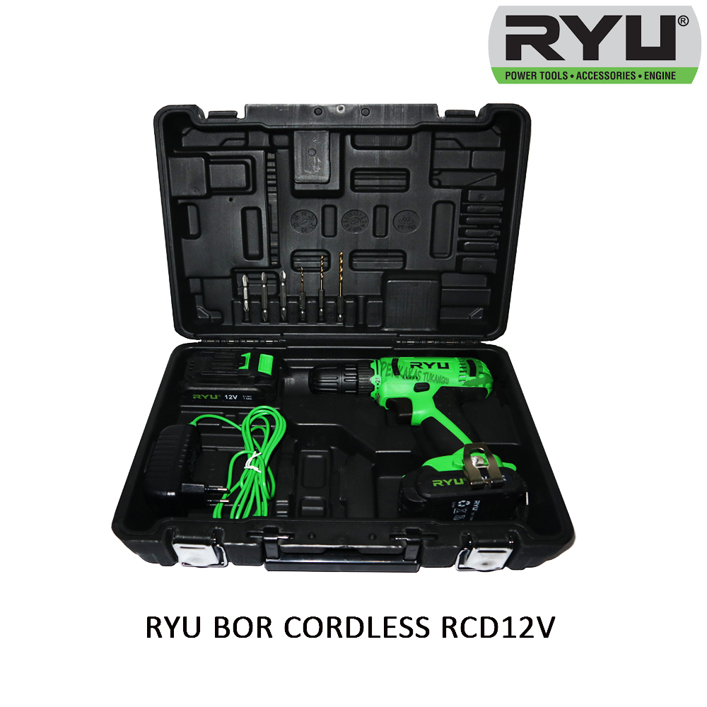 TEKIRO RYU Mesin Bor Cordless Drill 12V / RYU RCD 12V Mesin Bor 2 ...