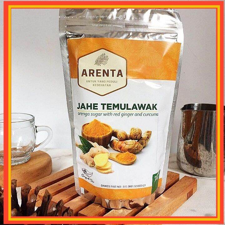 ARENTA SERBUK JAHE MERAH TEMULAWAK HERBAL ALAMI GULA AREN KAPULAGA