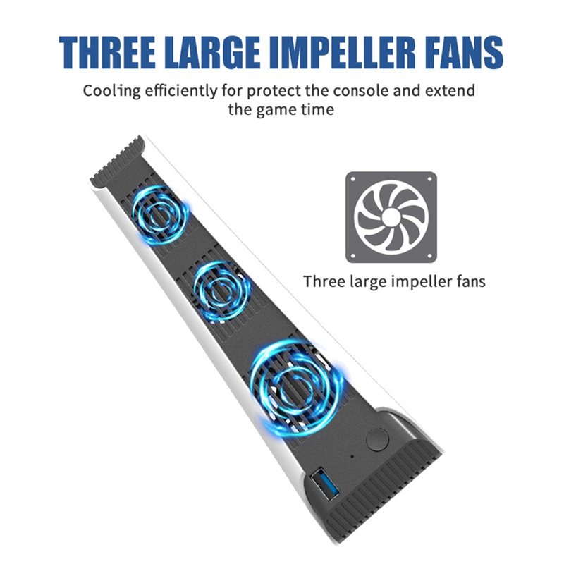 Cooling Fan for Ps5 Console Temperature Exhauster USB External Cooler Fan for PS5 Digital Edition / Ultra HD Console
