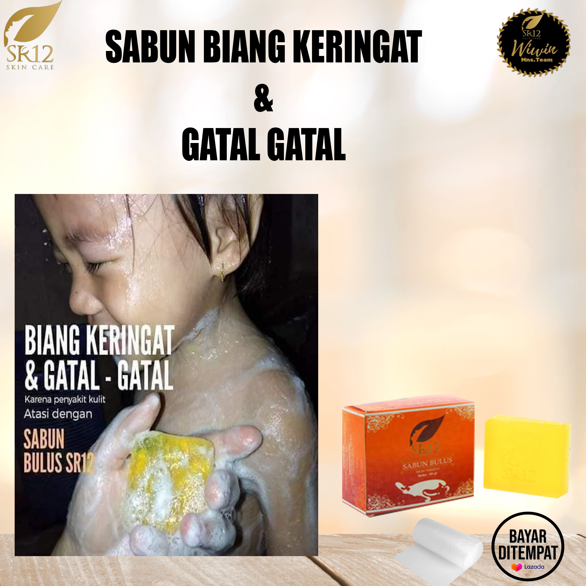 AMPUH !! SABUN BIANG KERINGAT DAN GATAL GATAL/ SABUN BULUS SR12 100%