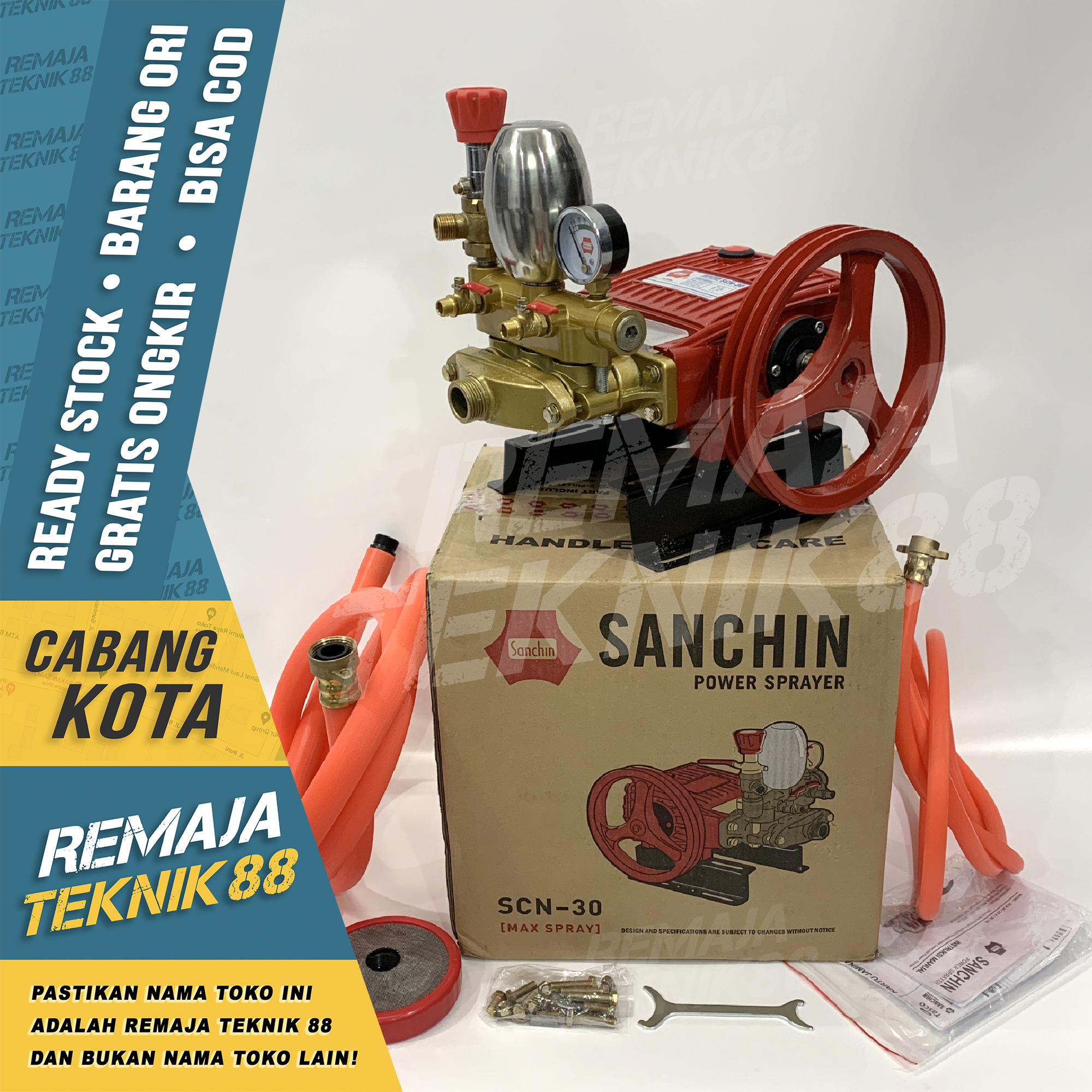 Mesin Cuci Steam Bensin Engine Power Jet Sprayer Sanchin Scn