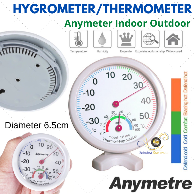Weather Manual Termometer Hygrometer untuk tempat Kamera Drybox / Dry