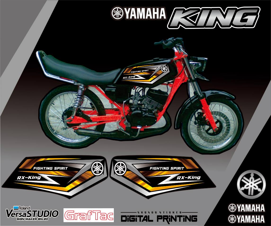 STRIPING CUSTOM YAMAHA KING VARIASI STICKER GOLD STRIPING RX KING Lazada Indonesia