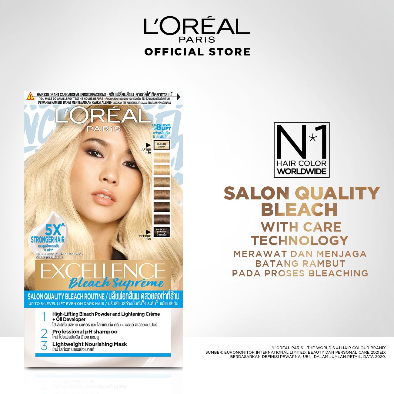 L'Oreal Paris Excellence Bleach Supreme Bleaching Lazada Indonesia