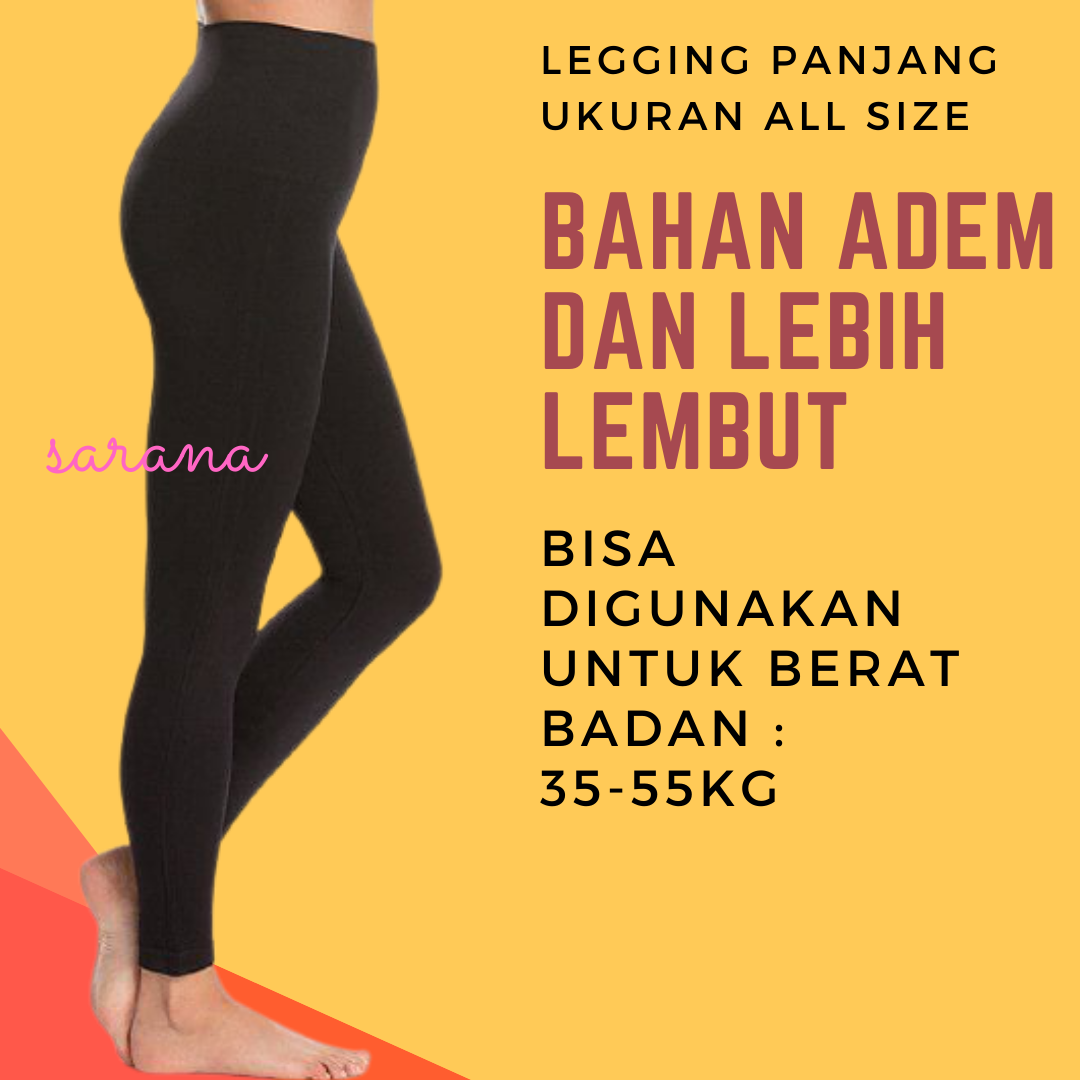 Legging Wanita Polos Panjang Bahan 