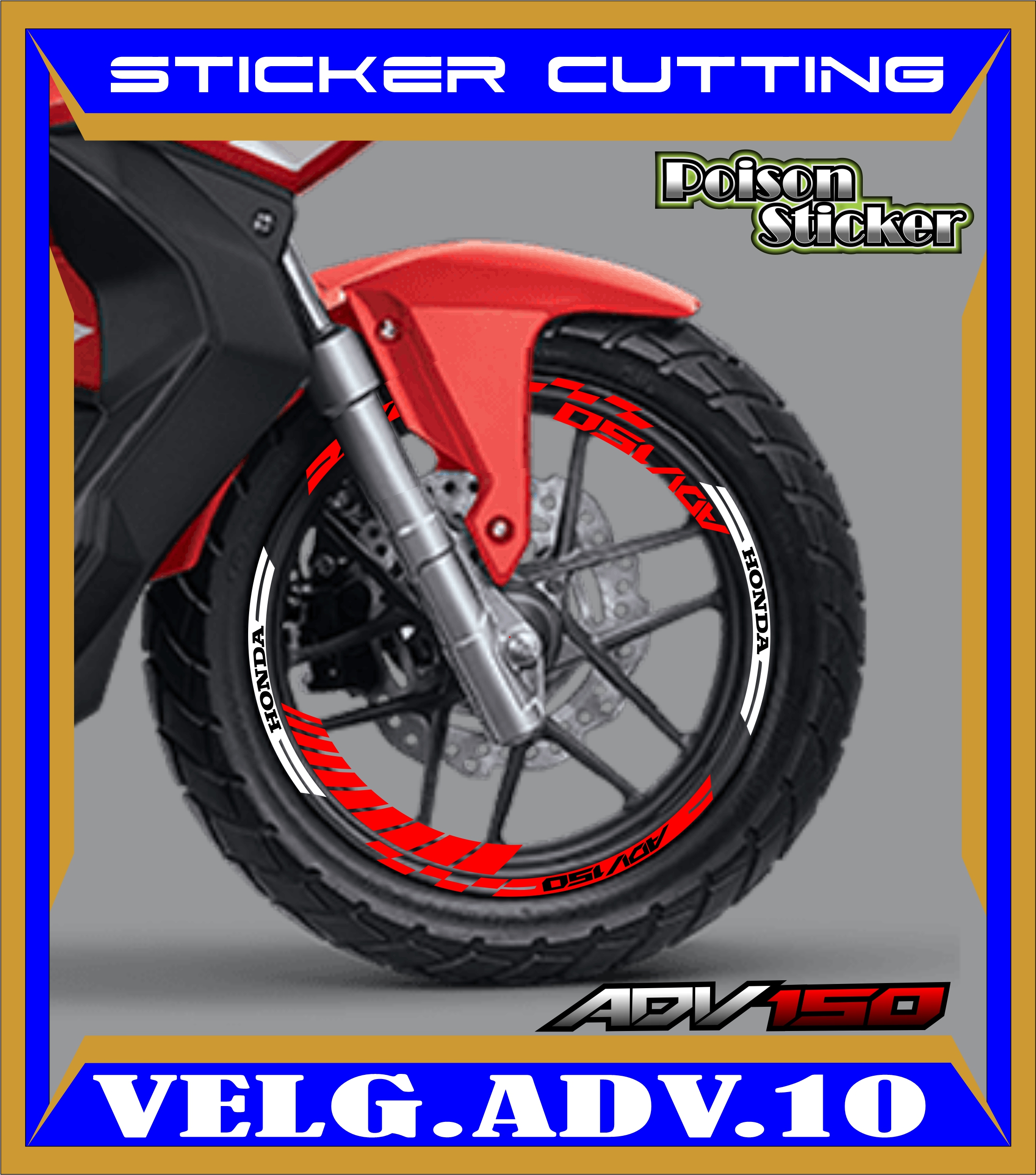 Cutting Sticker Velg Adv Stiker Lis List Variasi Ban Velg Honda Adv