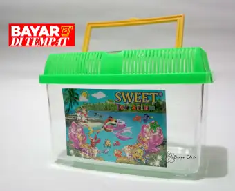 Terarium Mini Aquarium Plastik Unik Lucu Untuk Ikan Kura Kura