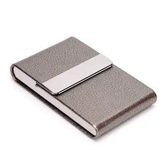 PU Business Card Holder for Women Men Business Card Case Slim Professional  Name Card Holder with Magnetic Shut