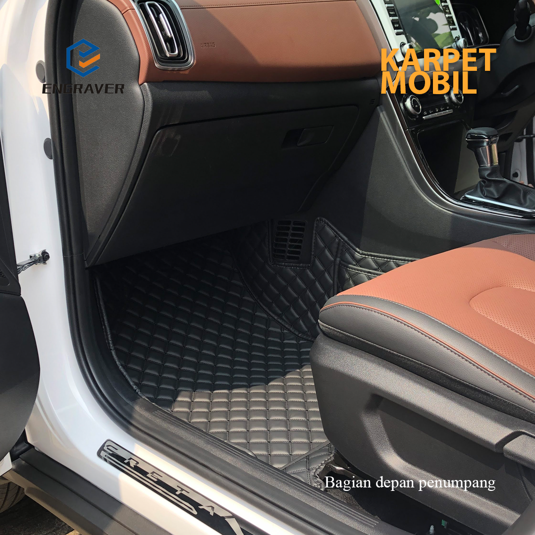 Engraver Karpet Mobil Hyundai Creta Tahun 2022 Synthetic Leather Carmat