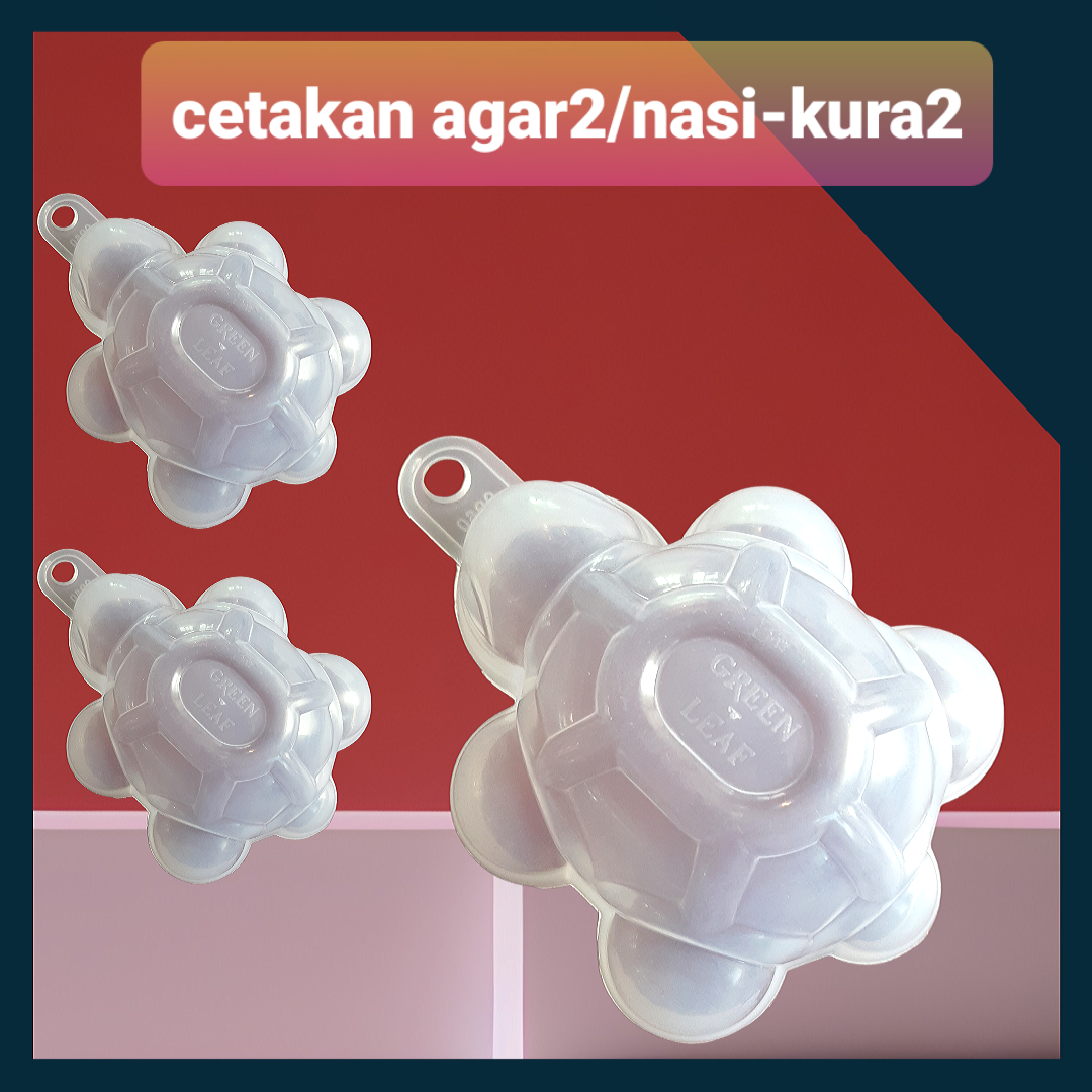 Cetakan Plastik Agar--agar / Nasi Kura-kura 1 Set Isi 3 Pcs | Lazada ...