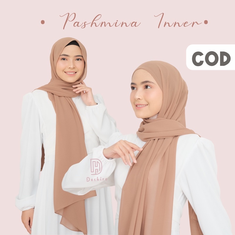 [ Hijabasket ] Pashmina Inner 2 in 1 Ceruty Babydoll Premium Murah | Kualitas Premium