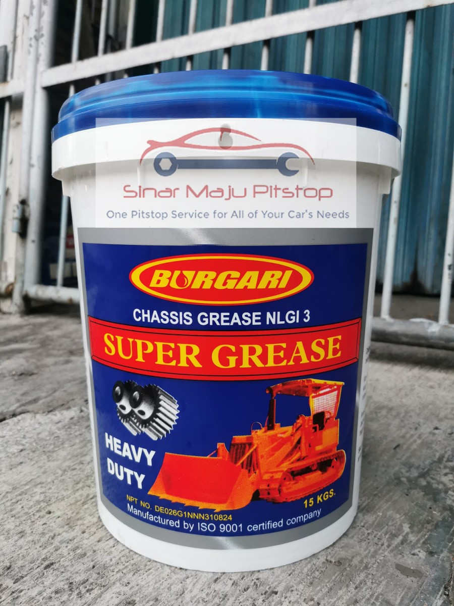 BURGARI SUPER CHASSIS GREASE NLGI 3 PAIL 15 KG ORIGINAL MADE IN