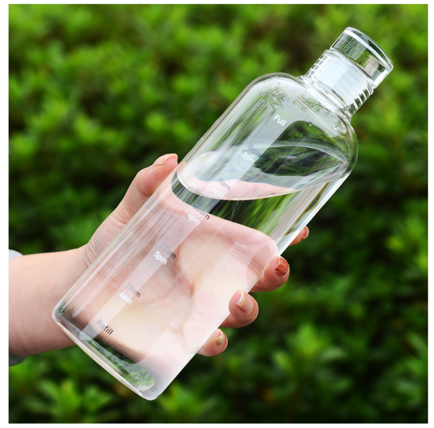 Botol Minum kaca Aesthetic Water Bottle Termos Botol Bening Estetik ...