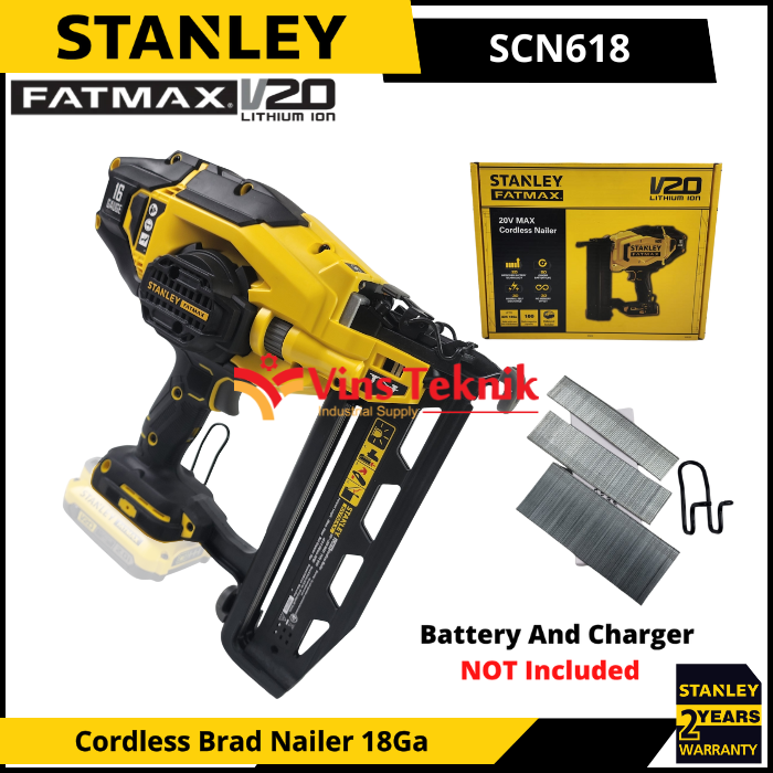 STANLEY SCN618 Mesin Paku Tembak Baterai Cordless Brad Nailer Gun