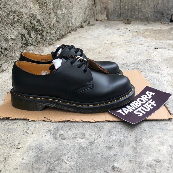 Sepatu Dr Martens 1461 Black Smooth 3 