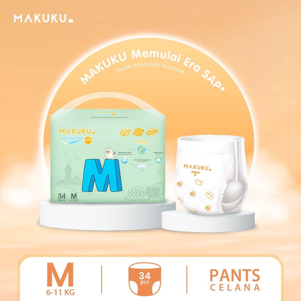 Pampers baru MAKUKU air diapers comfort tape&pants NB/S/M/L/XL/XXL ...