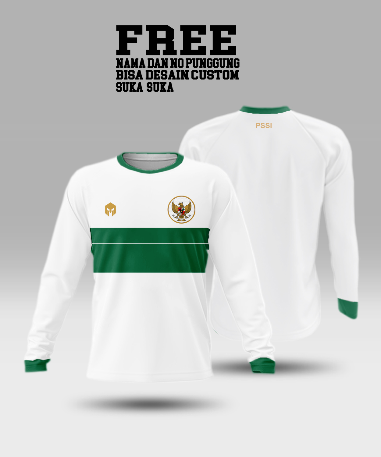 Jersey timnas indonesia baju tim nasional kaos bola lengan panjang