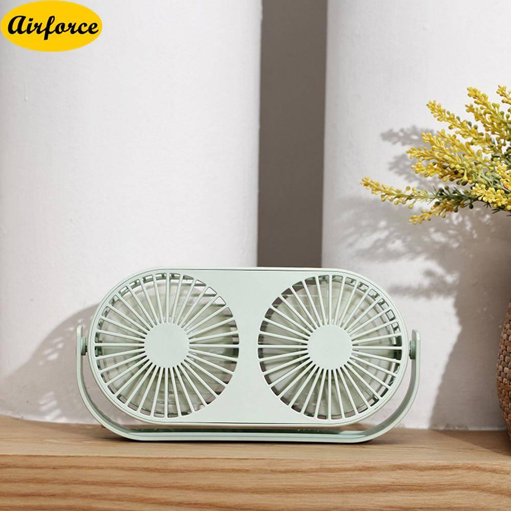 Airforce Mini Double Table Desktop Fan Usb Rechargeable Air Cooler Ventilator With Aromatherapy Fresh Air Portable Fan For Office/home By Airforce