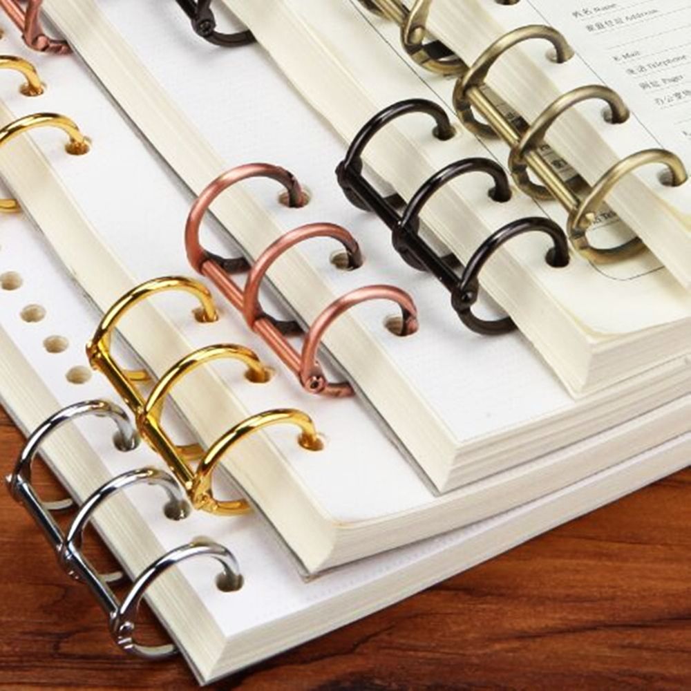 SFAJAI 2pcs Hot Refillable Fashion Vintage Loose Leaf Ring Spiral Ring Notebook Binder Stationery