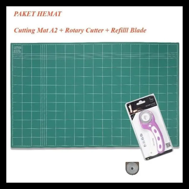Hemat Free Ongkir Paket Hemat Cutting Mat A2 2 Sisi Rotary Cutter Freya Limited Lazada Indonesia