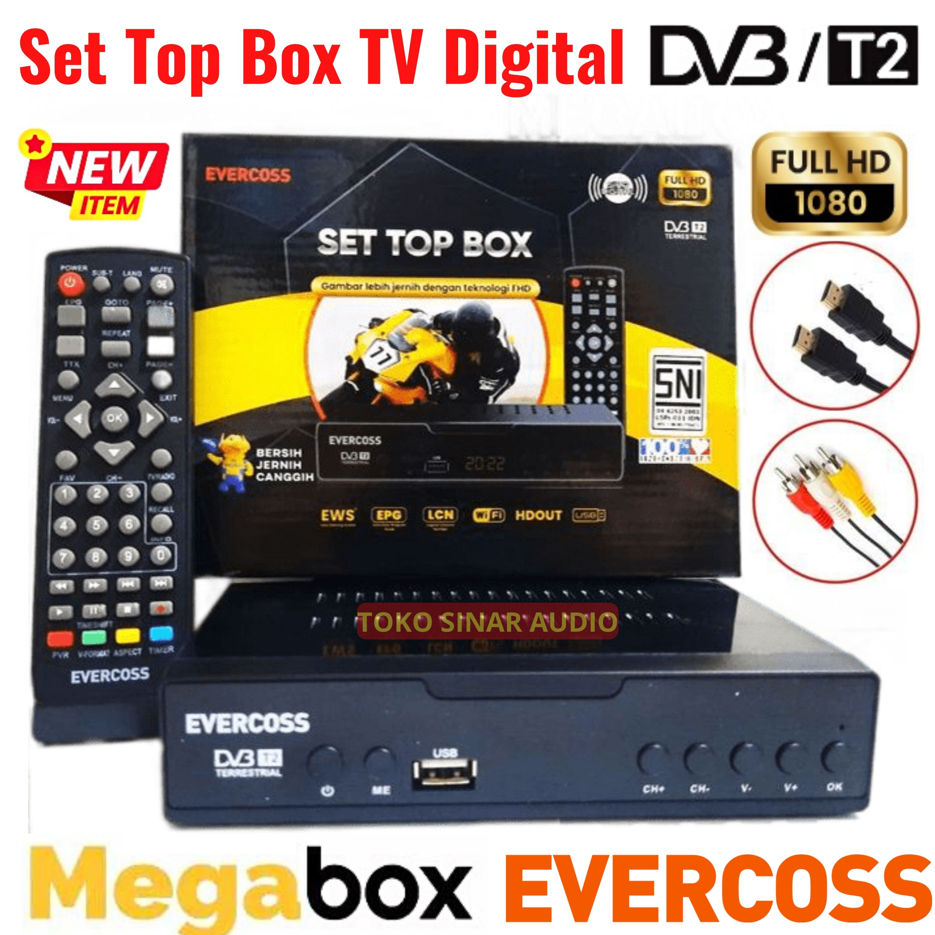 Set Topbox Tv Digital Evercoss DVB T2 Mega Box set box tv digital