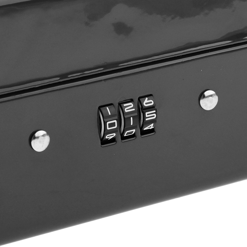Fityle Mini Portable Steel Locking Cash Box Security Storage Coin Check