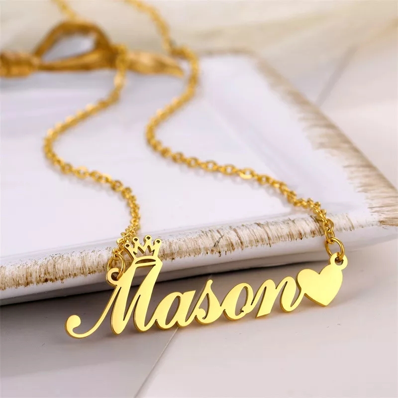 kalung nama mahkota love murah | Lazada 