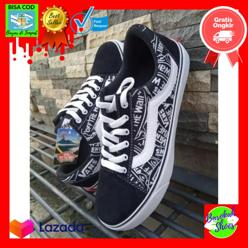 SEPATUN VANS_OLDSCHOOL ARMY | OFF WHITE YELLOW | KORAN | BNIB SNEAKERS PRIA WANITA TERMURAH BAROKAH-SHOES