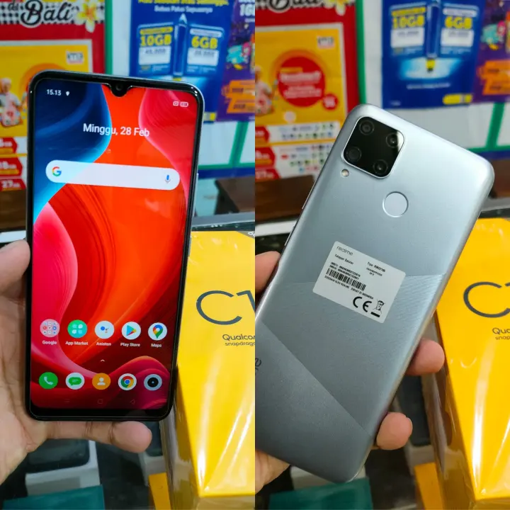 Hp Realme C15 4 64 Hp Second Hp Murah Hp Bekas Lazada Indonesia