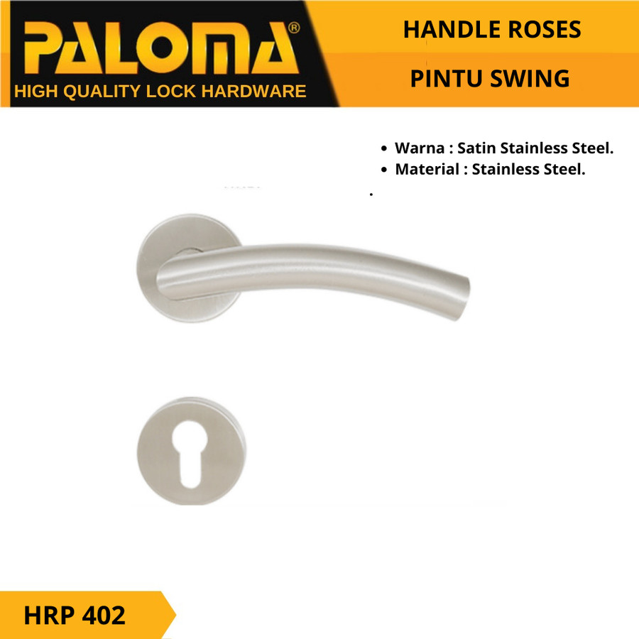 PALOMA HRP 402 Handle Pintu Roses LHT MILOS 19MM SS PALOMA HRP 402 Handle Pintu Roses LHT MILOS 19MM SS