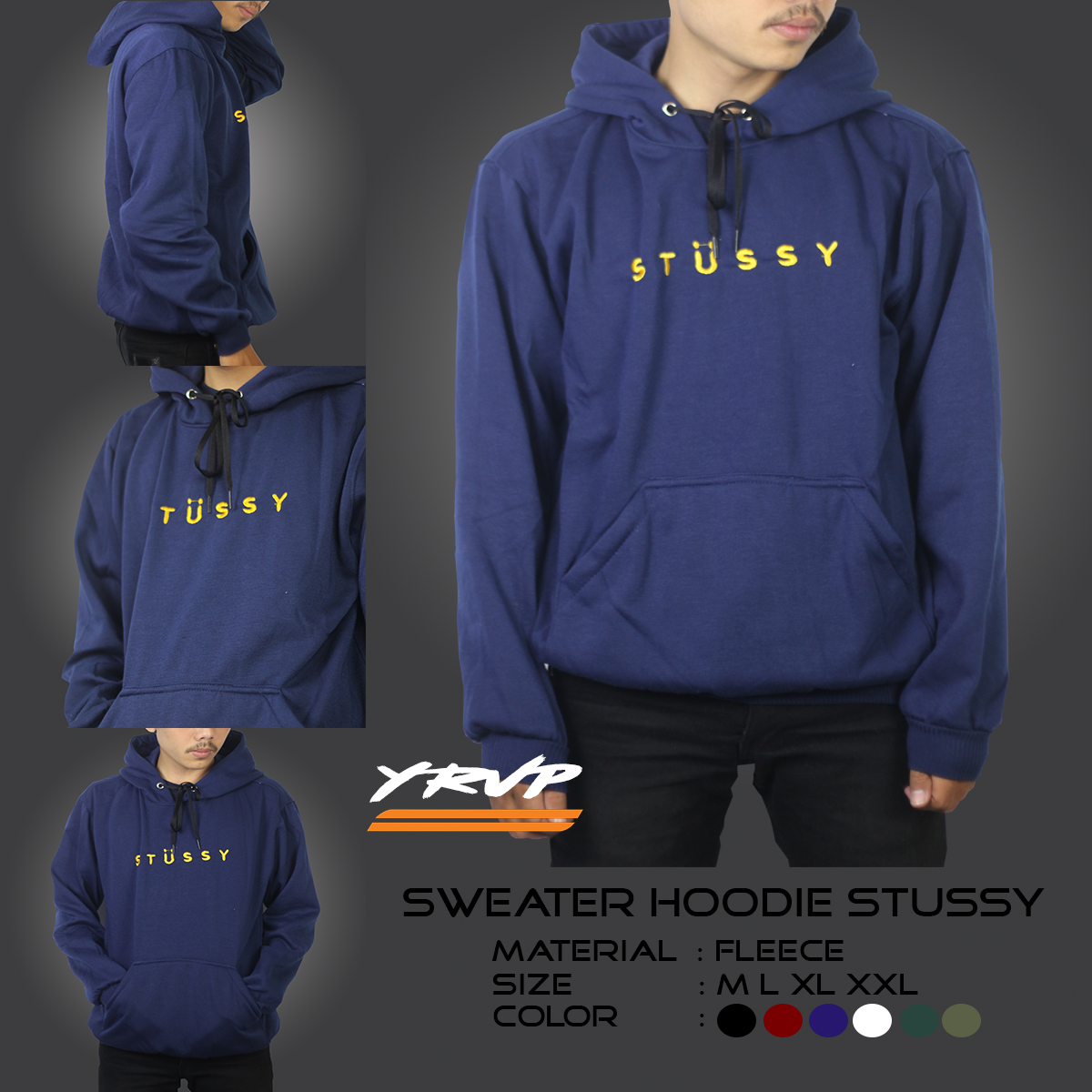 stussy hoodie xxl