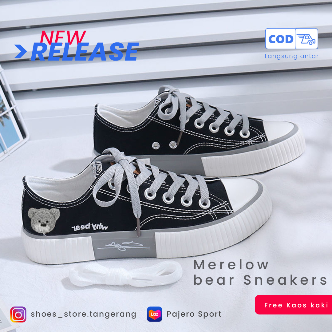 Sepatu Casual Wanita Sepatu Fashion Style Korean Unisex Sepatu Kanvas Import Trendy Sepatu Disto Kekinian Free Box Pajero Sport